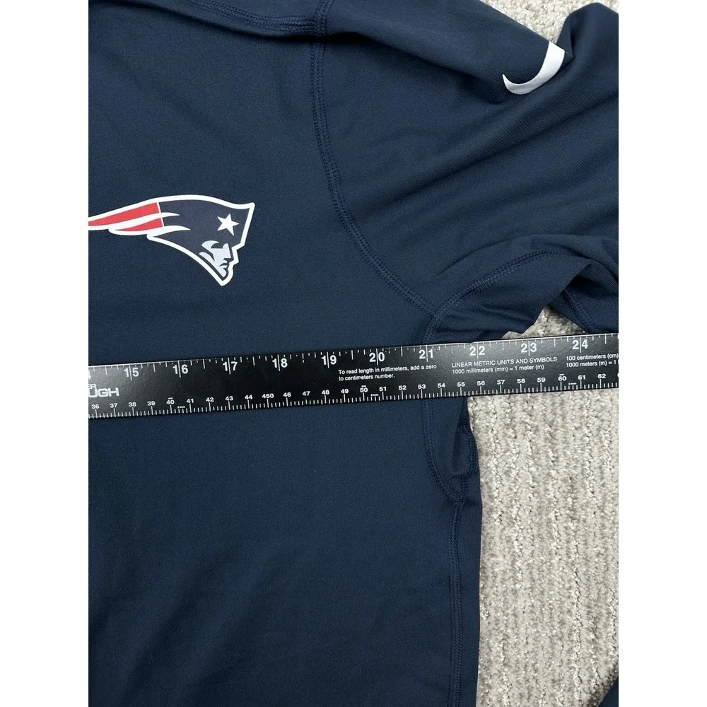 Nike NFL New England Patriots Dri-FIT Quarter Zip Pullover Navy Blue Mens Large